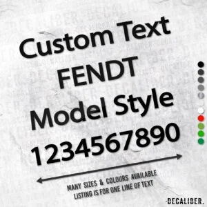 Custom Text Fendt Model Style Sticker