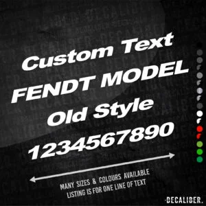 Custom Text Fendt Old Model Style Sticker