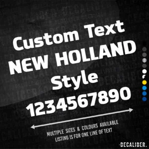 Custom Text New Holland Style Sticker
