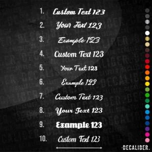Custom Text Script Style Sticker