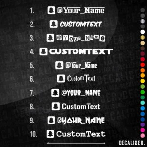 Custom Text Snapchat Various Styles Sticker